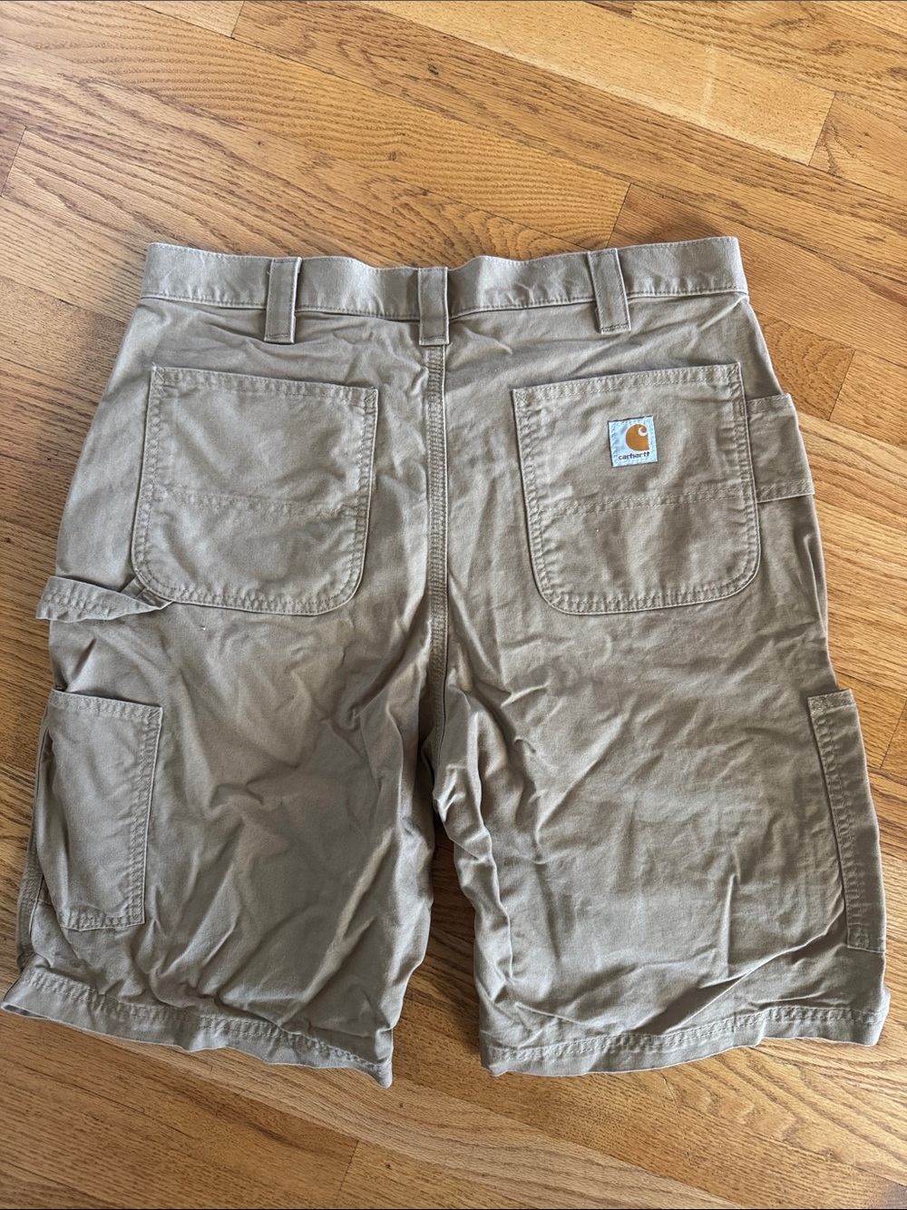 100% cotton Carhartt Men's Tan Cargo Work Shorts 36 original fit